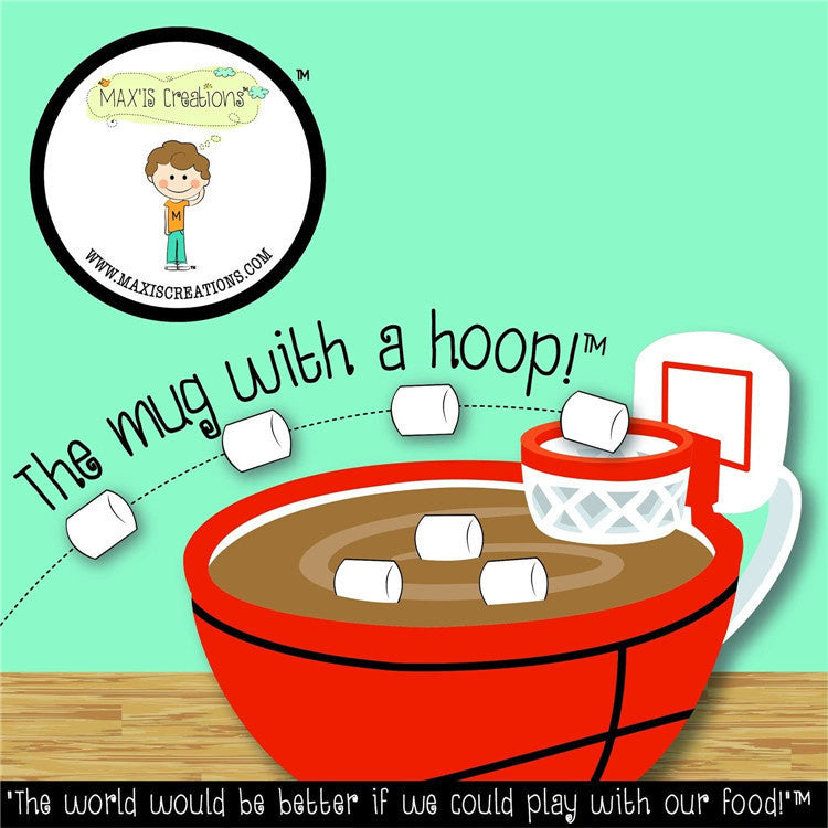 The Mug with a Hoop | Ceramic Coffee & Hot Chocolate Mug; Cereal; Soup Bowl | 16OZ Cup | Best Novelty Gift Idea for Coaches; Dad; Mom; Kids; Birthday; Basketball & All Sport Lovers