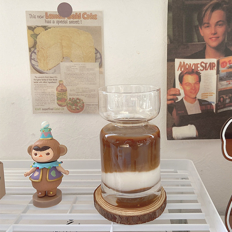 Glass Mug Saturn Coffee Latte Cup Summer Iced Coffee Milk Beer Cola Juice Tumbler Transparent Drinking Handmade Mugs
